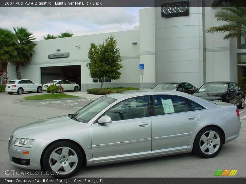 Light Silver Metallic / Black 2007 Audi A8 4.2 quattro