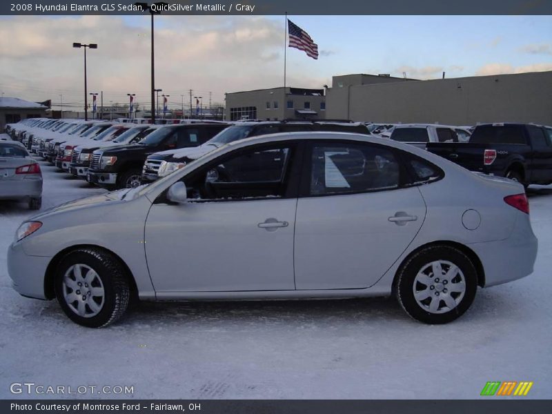 QuickSilver Metallic / Gray 2008 Hyundai Elantra GLS Sedan