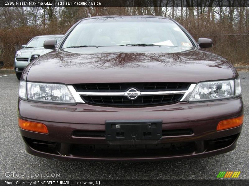 Red Pearl Metallic / Beige 1998 Nissan Maxima GLE