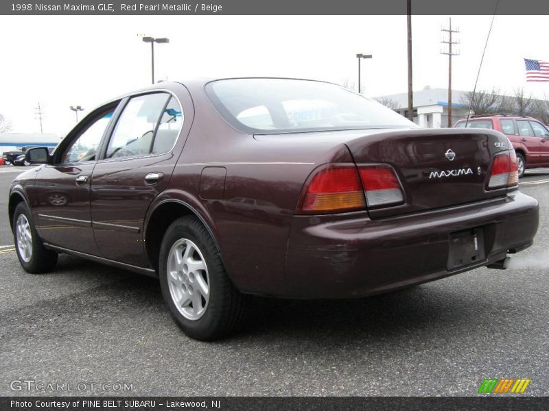 Red Pearl Metallic / Beige 1998 Nissan Maxima GLE