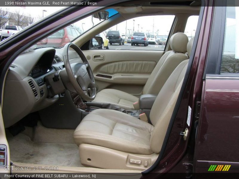 Red Pearl Metallic / Beige 1998 Nissan Maxima GLE