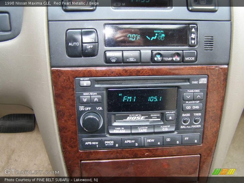 Red Pearl Metallic / Beige 1998 Nissan Maxima GLE