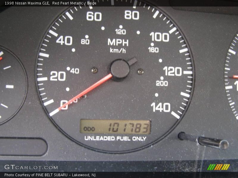 Red Pearl Metallic / Beige 1998 Nissan Maxima GLE