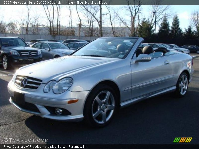 Iridium Silver Metallic / Black 2007 Mercedes-Benz CLK 550 Cabriolet