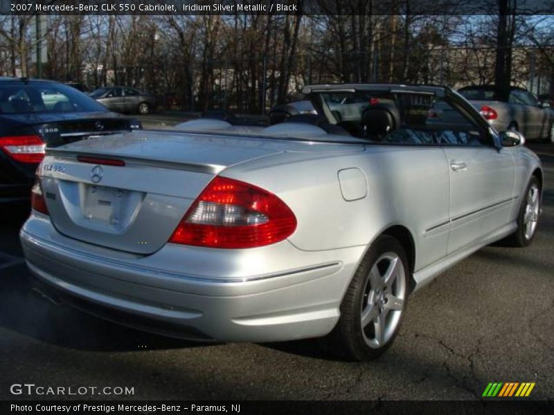 Iridium Silver Metallic / Black 2007 Mercedes-Benz CLK 550 Cabriolet
