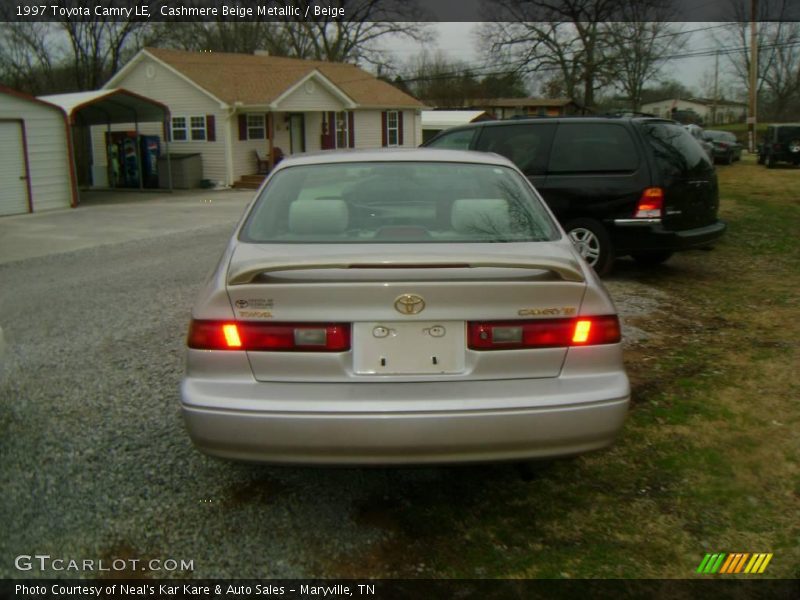 Cashmere Beige Metallic / Beige 1997 Toyota Camry LE