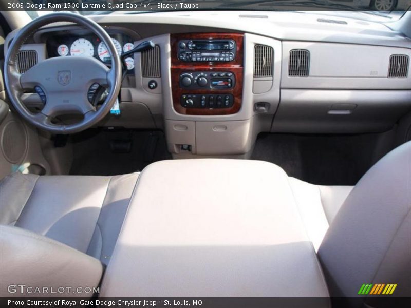 Black / Taupe 2003 Dodge Ram 1500 Laramie Quad Cab 4x4
