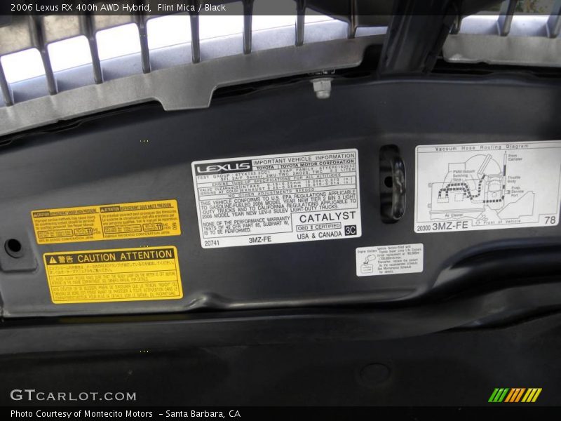 Flint Mica / Black 2006 Lexus RX 400h AWD Hybrid