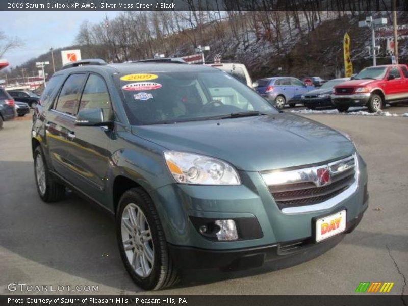 Silver Moss Green / Black 2009 Saturn Outlook XR AWD