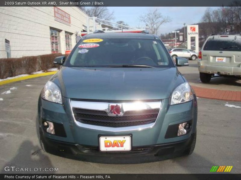 Silver Moss Green / Black 2009 Saturn Outlook XR AWD
