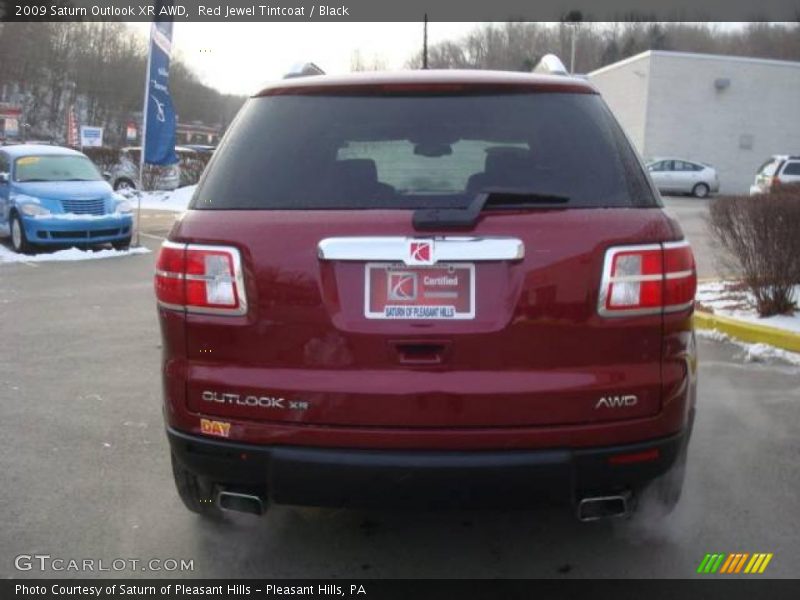 Red Jewel Tintcoat / Black 2009 Saturn Outlook XR AWD