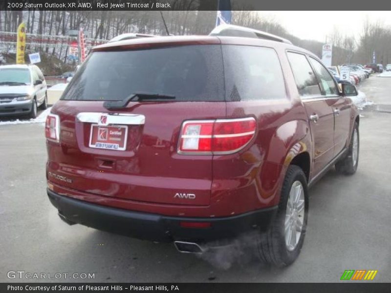 Red Jewel Tintcoat / Black 2009 Saturn Outlook XR AWD