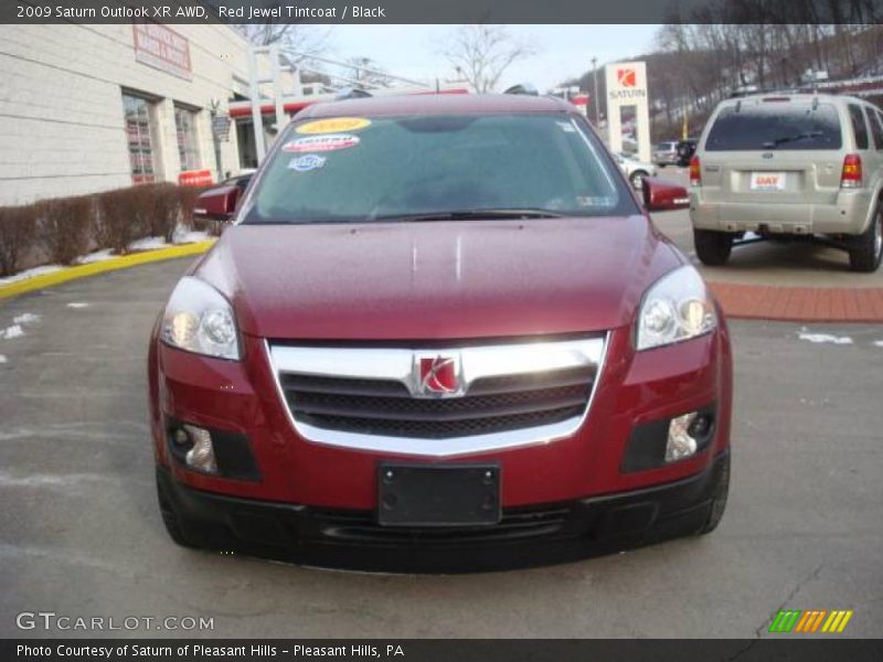 Red Jewel Tintcoat / Black 2009 Saturn Outlook XR AWD