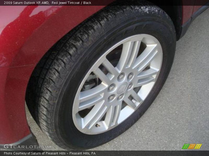 Red Jewel Tintcoat / Black 2009 Saturn Outlook XR AWD