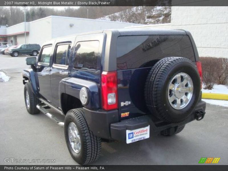 Midnight Blue Metallic / Ebony Black/Pewter 2007 Hummer H3