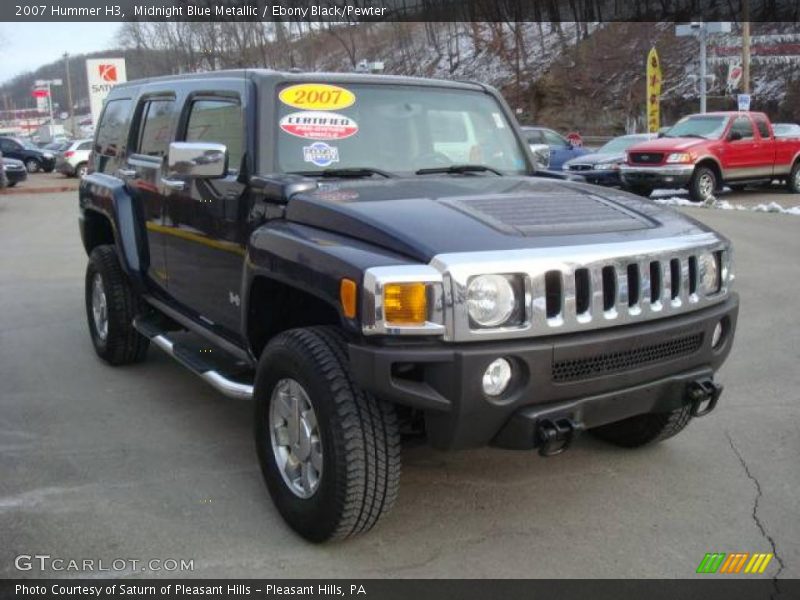 Midnight Blue Metallic / Ebony Black/Pewter 2007 Hummer H3