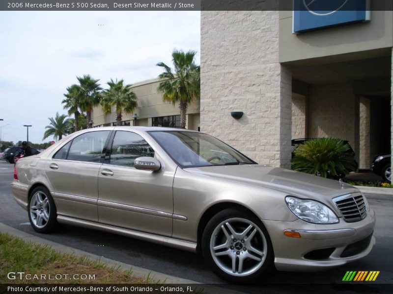 Desert Silver Metallic / Stone 2006 Mercedes-Benz S 500 Sedan