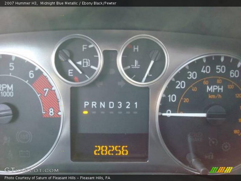 Midnight Blue Metallic / Ebony Black/Pewter 2007 Hummer H3