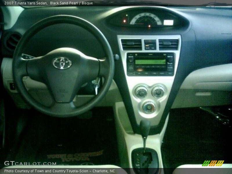 Black Sand Pearl / Bisque 2007 Toyota Yaris Sedan