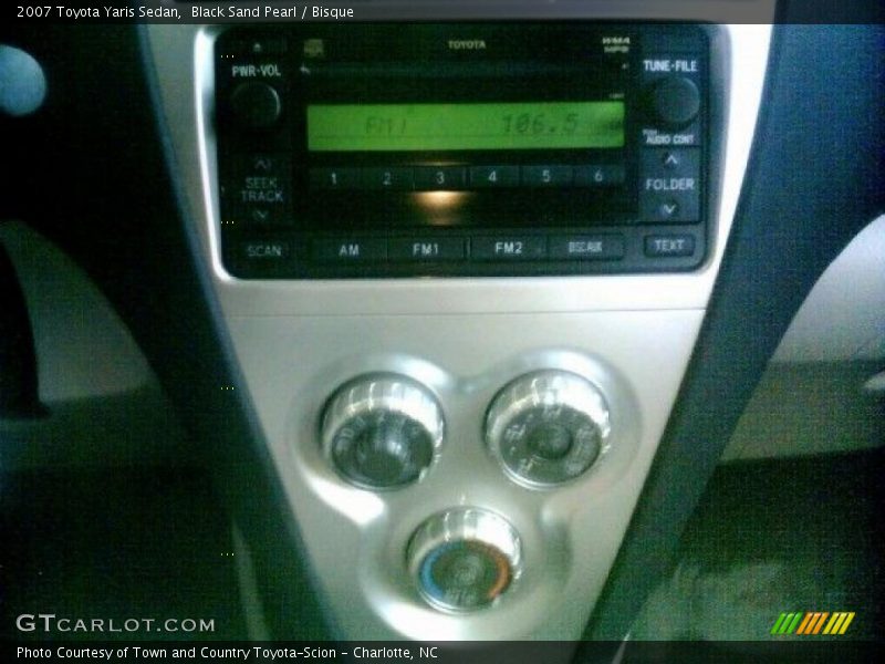 Black Sand Pearl / Bisque 2007 Toyota Yaris Sedan