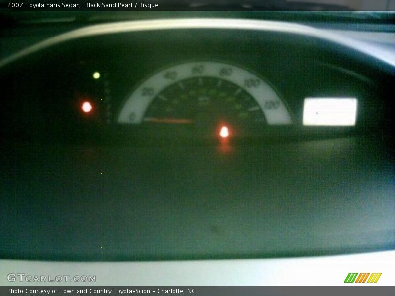 Black Sand Pearl / Bisque 2007 Toyota Yaris Sedan