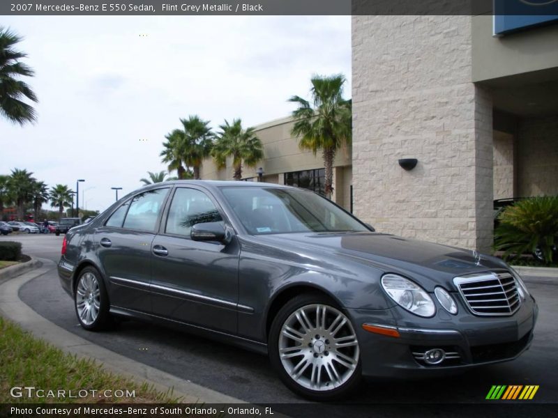 Flint Grey Metallic / Black 2007 Mercedes-Benz E 550 Sedan