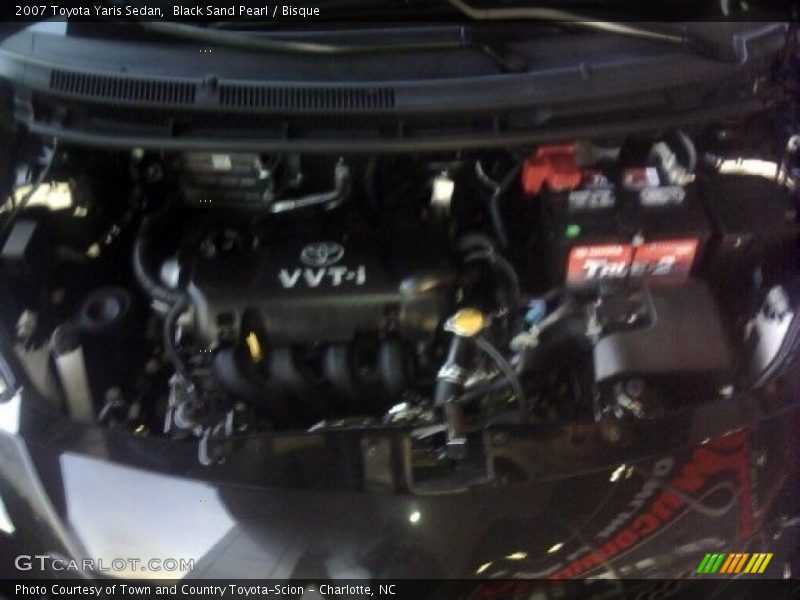 Black Sand Pearl / Bisque 2007 Toyota Yaris Sedan