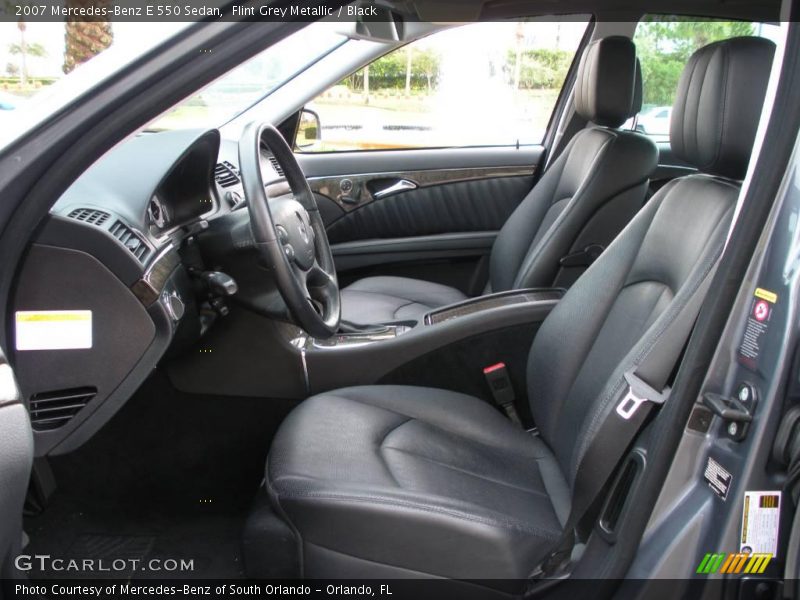 Flint Grey Metallic / Black 2007 Mercedes-Benz E 550 Sedan