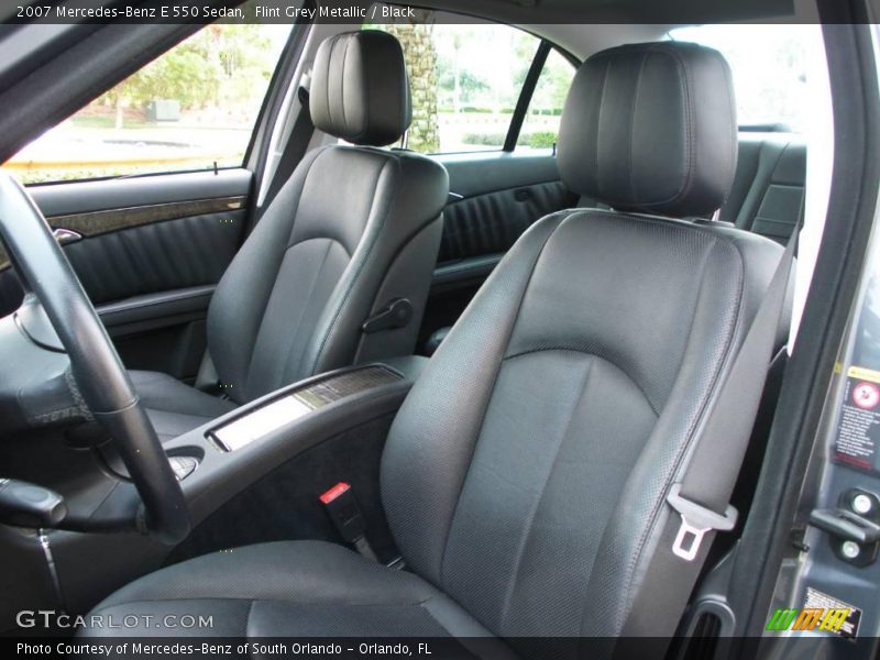 Flint Grey Metallic / Black 2007 Mercedes-Benz E 550 Sedan
