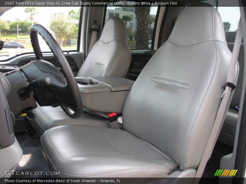 Oxford White / Medium Flint 2007 Ford F550 Super Duty XL Crew Cab Dually Commercial Utility