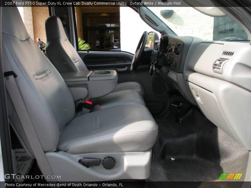 Oxford White / Medium Flint 2007 Ford F550 Super Duty XL Crew Cab Dually Commercial Utility