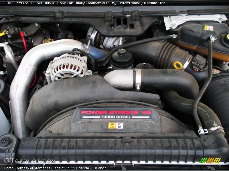 Oxford White / Medium Flint 2007 Ford F550 Super Duty XL Crew Cab Dually Commercial Utility