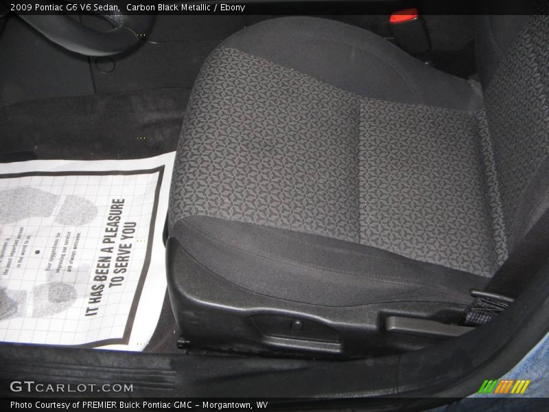 Carbon Black Metallic / Ebony 2009 Pontiac G6 V6 Sedan