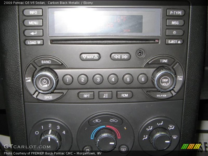 Carbon Black Metallic / Ebony 2009 Pontiac G6 V6 Sedan
