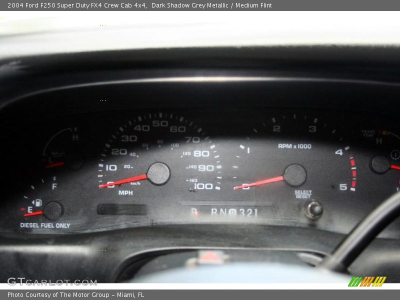 Dark Shadow Grey Metallic / Medium Flint 2004 Ford F250 Super Duty FX4 Crew Cab 4x4
