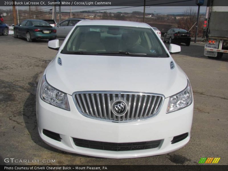 Summit White / Cocoa/Light Cashmere 2010 Buick LaCrosse CX
