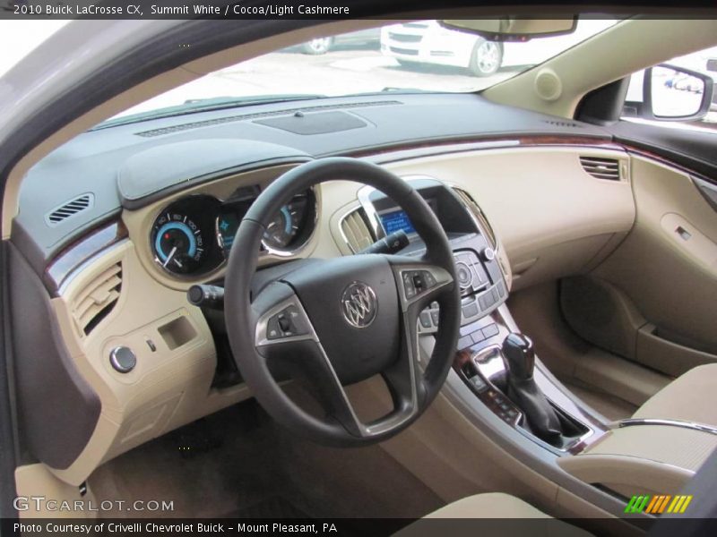 Summit White / Cocoa/Light Cashmere 2010 Buick LaCrosse CX