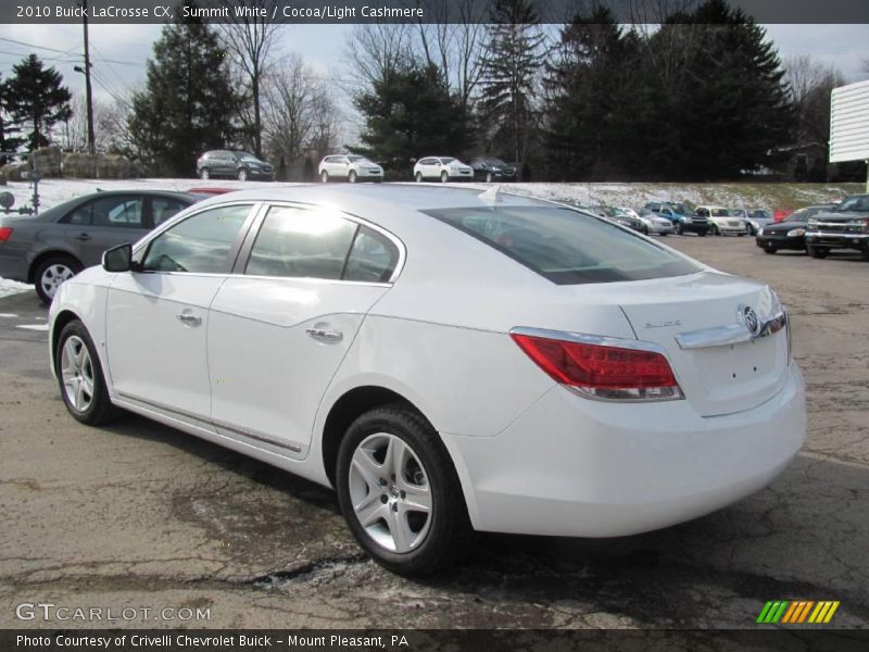 Summit White / Cocoa/Light Cashmere 2010 Buick LaCrosse CX