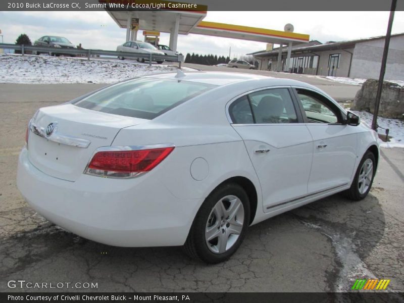 Summit White / Cocoa/Light Cashmere 2010 Buick LaCrosse CX