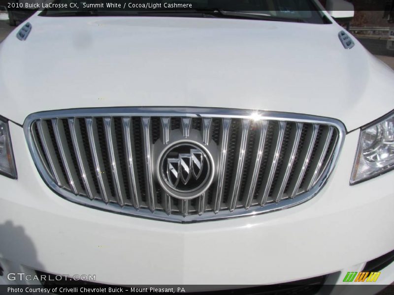 Summit White / Cocoa/Light Cashmere 2010 Buick LaCrosse CX