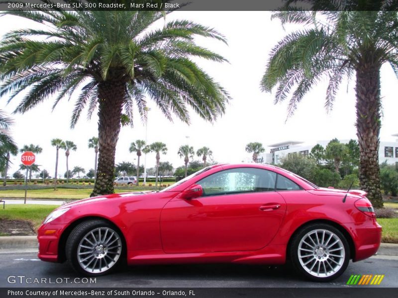 Mars Red / Black 2009 Mercedes-Benz SLK 300 Roadster