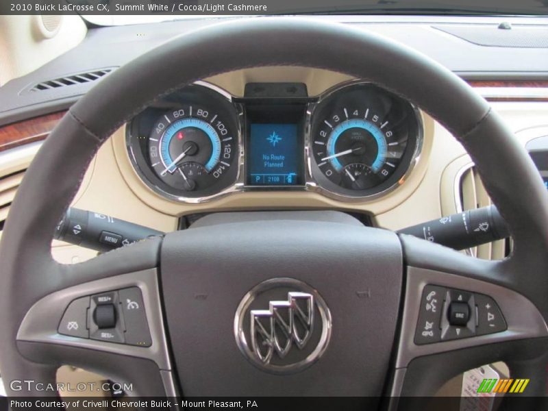 Summit White / Cocoa/Light Cashmere 2010 Buick LaCrosse CX