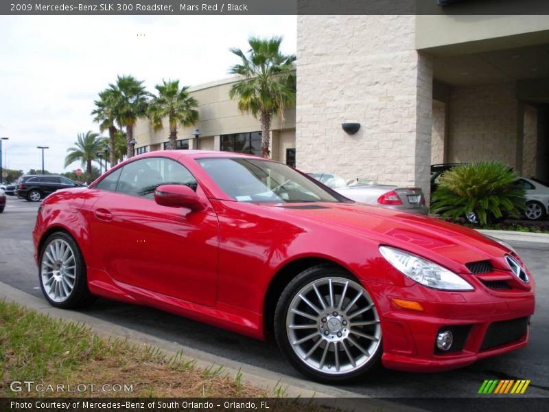 Mars Red / Black 2009 Mercedes-Benz SLK 300 Roadster