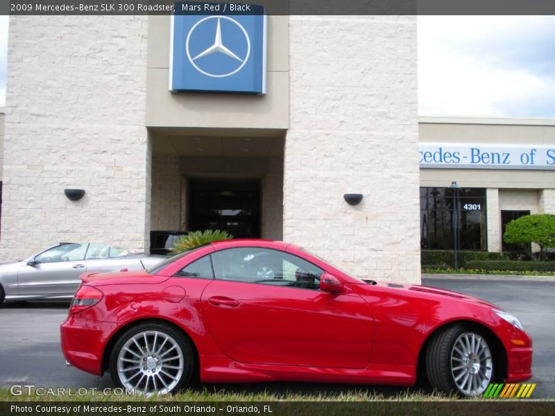 Mars Red / Black 2009 Mercedes-Benz SLK 300 Roadster