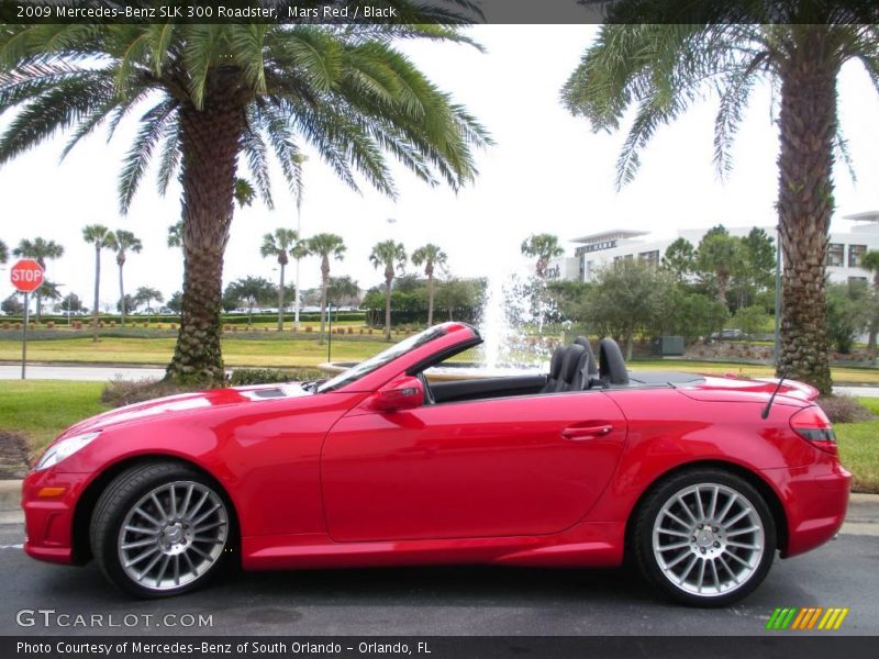 Mars Red / Black 2009 Mercedes-Benz SLK 300 Roadster