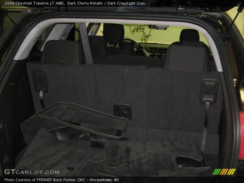 Dark Cherry Metallic / Dark Gray/Light Gray 2009 Chevrolet Traverse LT AWD