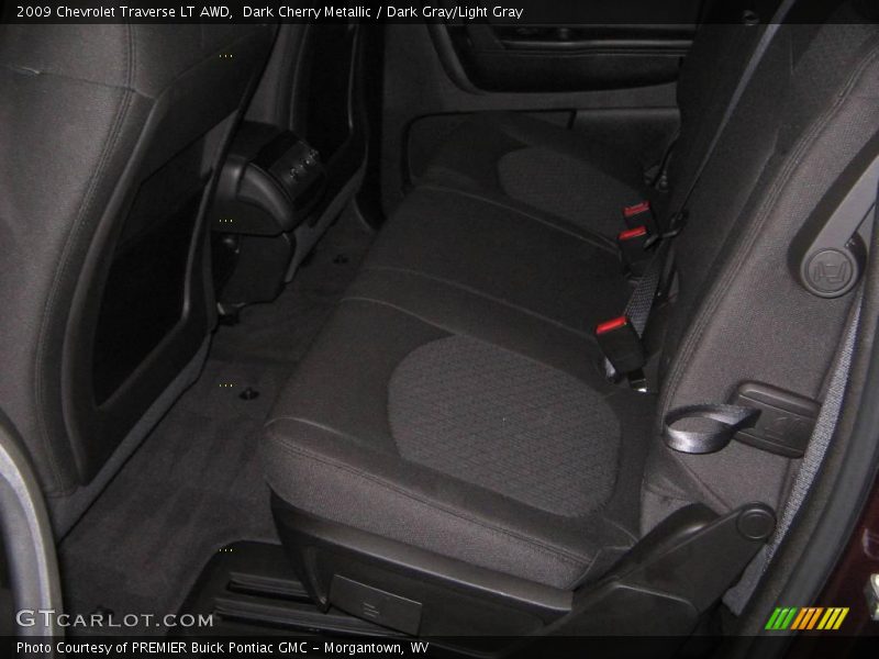 Dark Cherry Metallic / Dark Gray/Light Gray 2009 Chevrolet Traverse LT AWD