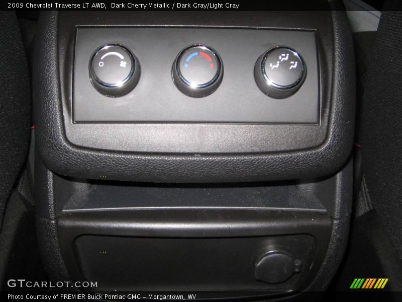 Dark Cherry Metallic / Dark Gray/Light Gray 2009 Chevrolet Traverse LT AWD
