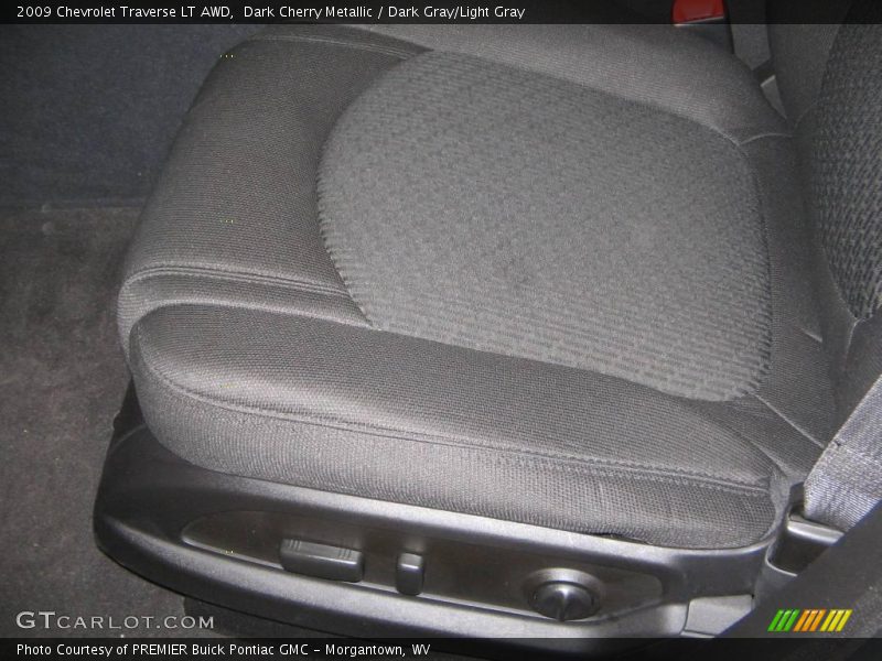 Dark Cherry Metallic / Dark Gray/Light Gray 2009 Chevrolet Traverse LT AWD