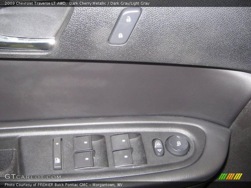 Dark Cherry Metallic / Dark Gray/Light Gray 2009 Chevrolet Traverse LT AWD